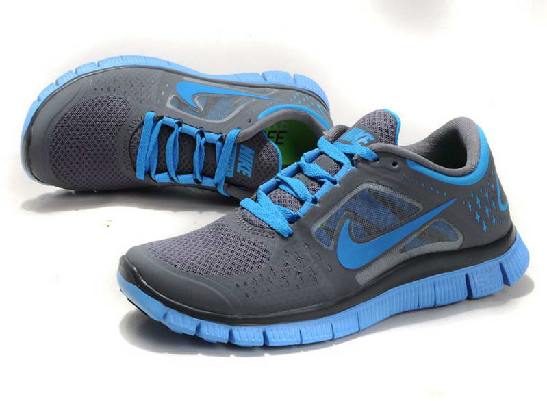Nike Free run Womens Shoes 5.0 breathable Black Blue (1)